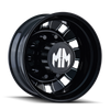 Mayhem 8180 BigRig 22.5x8.25/10x285.75 BP/169mm Offset/220.1mm Hub Rear Black w/ Milled Spokes Wheel