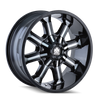 Mayhem 8102 Beast 18x9 / 5x114.3 BP / 18mm Offset / 87mm Hub Black w/ Milled Spokes Wheel