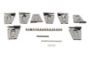 Kentrol 07-18 Jeep Wrangler JK Door Hinge Set 8 Pieces 4 Door- Polished Silver