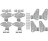 Kentrol 07-18 Jeep Wrangler JK Body Door Hinge Set 8 Pieces 4 Door Bare Grey