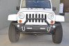 DV8 Offroad 07-18 Jeep Wrangler JK/JL FS-7 Mid Length Steel Front Bumper w/ LED Lights