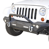 DV8 Offroad 07-18 Jeep Wrangler JK/JL FS-7 Mid Length Steel Front Bumper w/ LED Lights