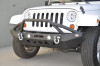 DV8 Offroad 07-18 Jeep Wrangler JK/JL FS-8 Mid Length Steel Front Bumper w/ LED Lights