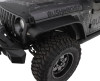 Bushwacker 2018-2025 Jeep Wrangler JL 2/4 Door Front Flat Style Flares 2pc - Black - 10101-07