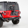 Go Rhino Body Mount Spare Tire Carrier for 2008-2026 Jeep Wrangler JL/JLU, Textured Black - Part #27137T