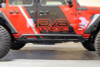 DV8 Offroad 2018-2025 Jeep Wrangler JL Tubular Rock Slider Step w/ Plated End Caps - SRJL-03