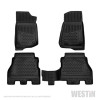 Westin 2018-2025 Jeep Wrangler JLU 4dr Profile Floor Liners Front & 2nd Row - Blk - 74-21-51009
