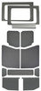 DEI 2018-2025 Jeep Wrangler JL 4-Door Leather Look Headliner Complete Kit 13-pc - Gray - 50181