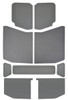 DEI 2018-2025 Jeep Wrangler JL 4-Door Leather Look Headliner 9-pc - Gray dei050171