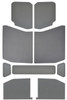 DEI 2018-2025 Jeep Wrangler JL 4-Door Leather Look Headliner 9-pc - Gray dei050171