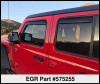 EGR 2018-2025 Jeep Wrangler JL SlimLine In-Channel WindowVisors Set of 4 - Matte Black - egr575255