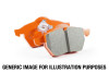 EBC 08-11 Nissan GT-R (R35) 3.8 Twin Turbo (Cast Iron Rotors) Orangestuff Front Brake Pads