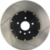 StopTech 09-11 Nissan GT-R Front Left Slotted Bare Iron 380x34mm Aero-Rotor Kit