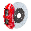 Brembo 15-19 VW Golf R/15-20 Audi S3 Front GT BBK 6 Piston Cast 350x34 2pc Rotor Slotted Type3- Red