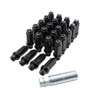 Gorilla OEM Shank 14mm x 1.50 Spline Drive Ultra Seat Black Chrome Lug Nuts (Set of 24) - 2023-2026 Colorado / Canyon | 2021-2026 Silverado & Sierra 1500 | 2002-2026 Escalade / Tahoe / Yukon | 2022-2026 Tundra - For OEM Wheels - K6ES-14150BGR
