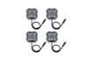 Diode Dynamics Stage Series Single Color LED Rock Light - White Diffused M8 (4-pack)