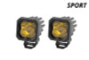 Diode Dynamics Stage Series C1 LED Pod Sport - Yellow Wide Standard ABL (Pair)