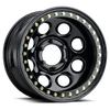Raceline RT81 Rock 8 15x10in / 5x114.3 BP / -44mm Offset / 83.82mm Bore - Gloss Black Beadlock Wheel