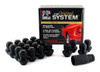 Gorilla Factory OEM Style Bulge 14mm x 1.50 Thread Black Chrome Locking Lug Nuts (Set of 20 w/Key) for 2009-2023 Challenger, Charger & 300 (R/T | SRT | SCAT | Hellcat | Redeye | Demon) - 96643BDX