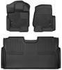 Husky Liners X-act Contour Front & 2nd Row Seat Floor Liners, Black for 2015-2022 Ford F-150 SuperCrew Cab - Part #53498