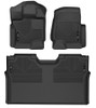 Husky Liners X-act Contour Front & 2nd Row Seat Floor Liners, Black for 2015-2022 Ford F-150 SuperCrew Cab - Part #53498