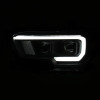 ANZO 2016-2023 Toyota Tacoma Projector Headlights w/ Plank Style Switchback Black w/ Amber w/ DRL
