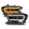 ANZO 2016-2023 Toyota Tacoma SR/SR5 ONLY Full LED Proj Headlights w/Light Bar Seq. Blk w/Initiation Lgt