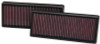 K&N Replacement Air Filter 12.563in O/S Length x 5.25in O/S Width x 1.625in H (Inc 2 Filters)