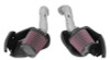 K&N 14-15 Infiniti Q50 3.7L V6 Dual Silver Typhoon Short Ram Intakes