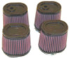 K&N Universal Rubber Oval Tprd Filter 2.125in Flg ID/3.5in TOSL/2.5in TOSW/4in BOSL/3in BOSW/4in H