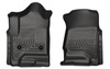 Husky Liners WeatherBeater Front Floor Liners, Black for 2014-2020 Chevrolet Silverado/GMC Sierra 1500 - Part #18241