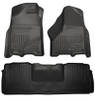 Husky Liners 10-12 Dodge Ram 2500/3500 Mega Cab WeatherBeater Combo Black Floor Liners