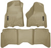 Husky Liners WeatherBeater Combo Floor Liners, Tan for 2009-2024 Dodge Ram 1500/2500/3500 Crew Cab - Part #99003