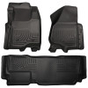 Husky Liners WeatherBeater Combo Floor Liners, Black for 2012 .5 Ford SD Super Cab (w/o Manual Trans Case) - Part #99721