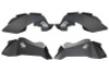 Fishbone Offroad 07-18 Jeep Wrangler JK Logo Aluminum Inner Fenders - Black Powdercoat