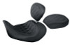 Mustang Motorcycle 06-17 Harley Davidson Dyna Wide Tripper Forward Passenger Seat Diamond Stitch - Black