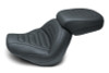 Mustang Motorcycle 18-21 Harley Davidson Fat Bob Standard Touring Passenger Seat Trapezoid - Black