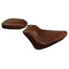 Mustang Motorcycle 11-13 Harley Davidson Blackline, 12-17 Slim/Slim S Tripper Solo Seat Diam Stitch - Distressed Brown