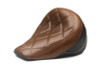 Mustang Motorcycle 18-21 Indian Scout Bobber Standard Touring Solo Seat Diamond Stitch - Brown