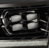 AlphaRex 09-18 Dodge Ram 2500HD LUXX LED Proj Headlights Plank Style Black w/Seq Signal/Smoked DRL