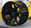 Vossen HF6-4 Gloss Black Wheel 17x9 | 6x139.7 BC (HF64-7G70) - fits Chevrolet Silverado 1500 1999-2026, GMC Sierra 1500 1999-2026, Cadillac Escalade 1999-2026, Toyota Tacoma 2005-2026