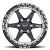 WELD Ventura 6 Beadlock Drag Gloss Black Racing Wheel with Milled Spokes 17x11 | 6x127 BC (6x5) | +36 Offset | 7.375 Backspacing - S90971181P36  for 2006, 2007, 2008, 2009 Chevrolet TrailBlazer SS