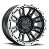 Raceline 956BS Compass 18x9in / 8x180 BP / 18mm Offset / 125.2mm Bore - Black & Silver Lip Wheel