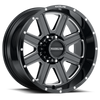 Raceline 940M Hostage 18x9in / 8x170 BP / -12mm Offset / 125.2mm Bore - Black & Milled Wheel