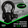 Rhino USA Shackle Hitch Receiver with D-Ring White recovery gear product photo