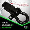 Rhino USA Shackle Hitch Receiver with D-Ring Red recovery gear product photo