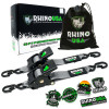 Rhino USA Retractable Ratchet Straps 2-Pack 2In x 10Ft Gray recovery gear product photo