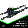 Rhino USA Retractable Ratchet Straps 2-Pack 2In x 10Ft Blue recovery gear product photo