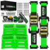 Rhino USA UTV Wheel Chock Tie-Down Kit 2-Wheel Green recovery gear product photo