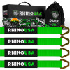 Rhino USA Axle Tie Down Straps 4-Pack 2In x 38In Green recovery gear product photo